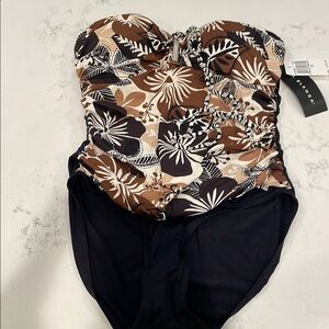 Floral Strapless Swimsuit